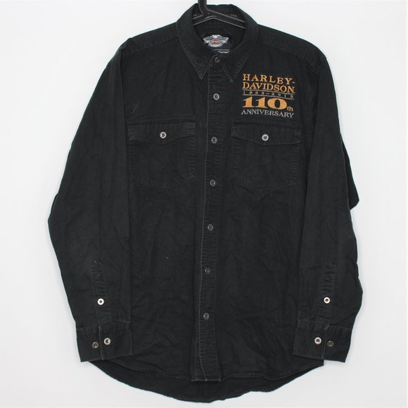 Harley-Davidson Other - Harley Davidson Spell Out Button Up Shirt B356